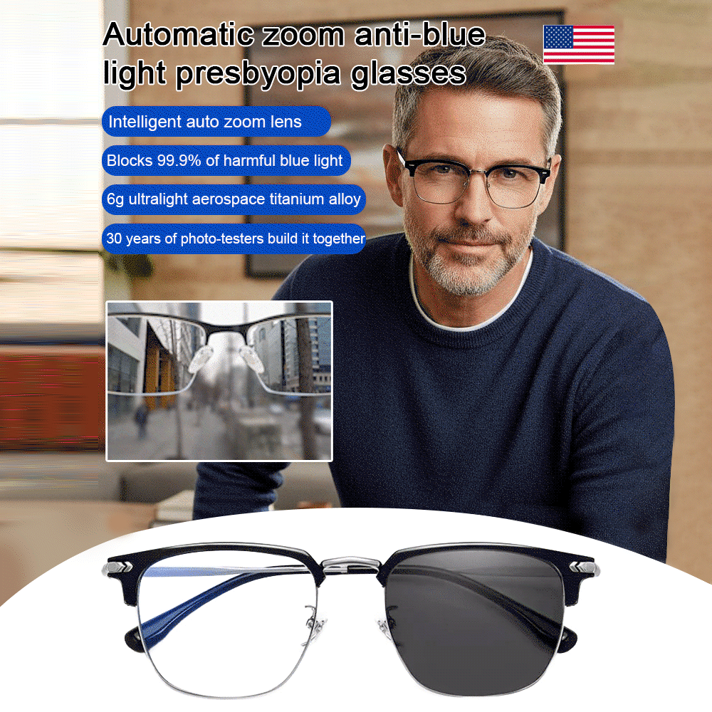 🎁Hot Sale🔥👓Ultra Light Anti Blue Presbyopic Glasses✨