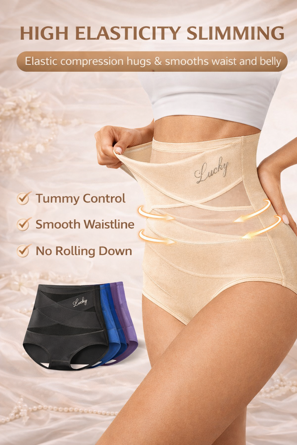 High-Waist Tummy Control Seamless Shaping Lucky Panties