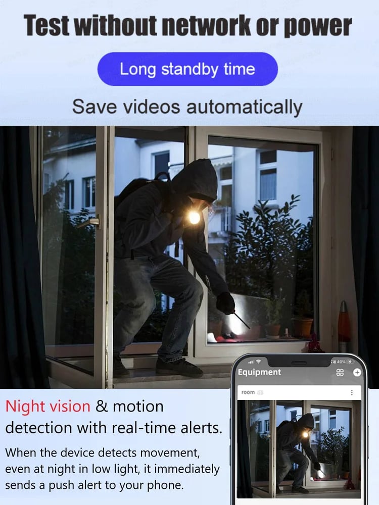 🔥[Upgraded ultra-invisible] No-plug camera🔥